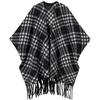 2025 New Women's High-End Color-Block Shawl Cape for Autumn and Winter Travel