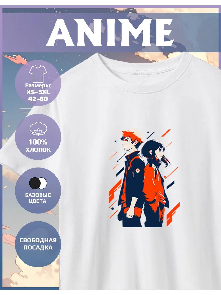 Anime Print T-shirt 4XL