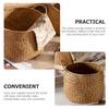 Woven Storage Box Japanese Style Woven Sundries Basket Cosmetics Organizer Box Woven Flower Basket