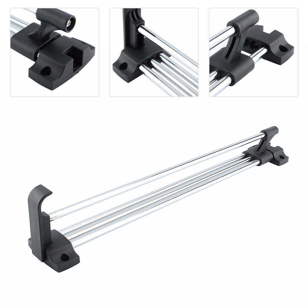 40cm length Hanging Rod Telescopic adjustable Top mounted Clothes Hanger Black color Pull sliding design Wardrobe Rail