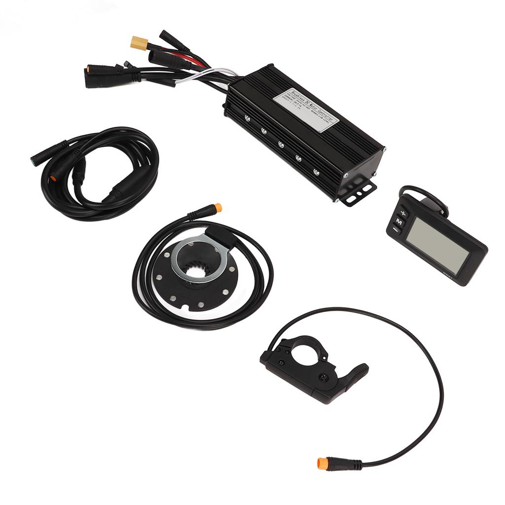 DC24V 36V 48V 30A Sinuswellen-Motorcontroller mit Bedienfeld, Leistungssensor und Daumengas für DIY-Fahrradumrüstung