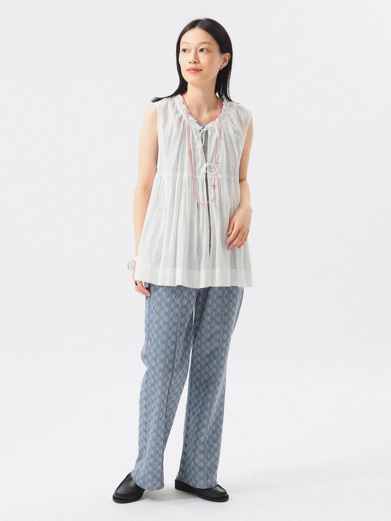 Beams Boy Women's Polyester Jacquard Work Pants, Navy, 0, 13240454458