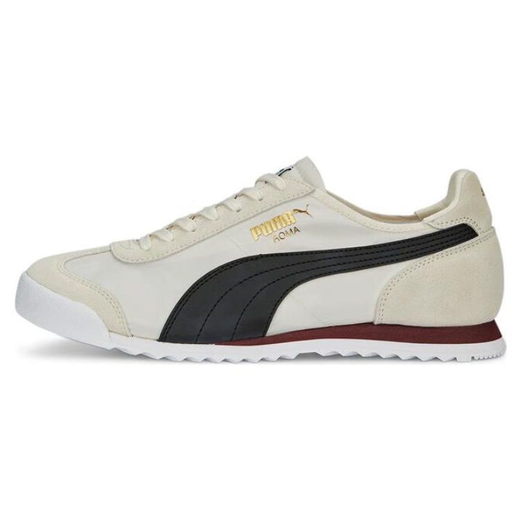Puma Roma Og Nylon Fabric Synthetic Leather Sports Comfortable Low Top Lifestyle Casual Shoes Unisex sneaker Gray Black 362408-34
