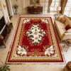 Red French Court Floral Style Living Room Carpet Home Decoration Luxury Easy Clean Soft Rug Non-slip Lint-free Coffee Tables Mat