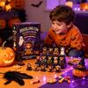 Halloweenský adventní kalendář Kalendář skotského kravína 24denní odpočítávací krabička Roztomilé 3D panenky s 24 ks figurek Strašidelné dekorace Sběratelské předměty