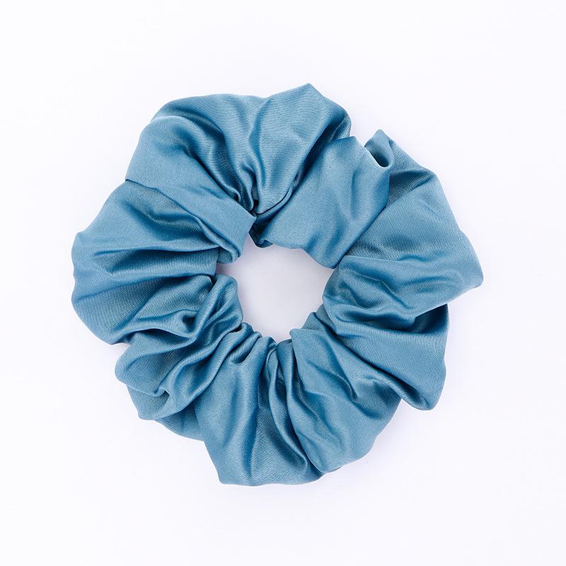 Einfarbiges Haargummi-Set für Damen, Satin, matt, Satin, Farbe, Tanga, Blumen-Haarschmuck, Stall, Nachtmarkt