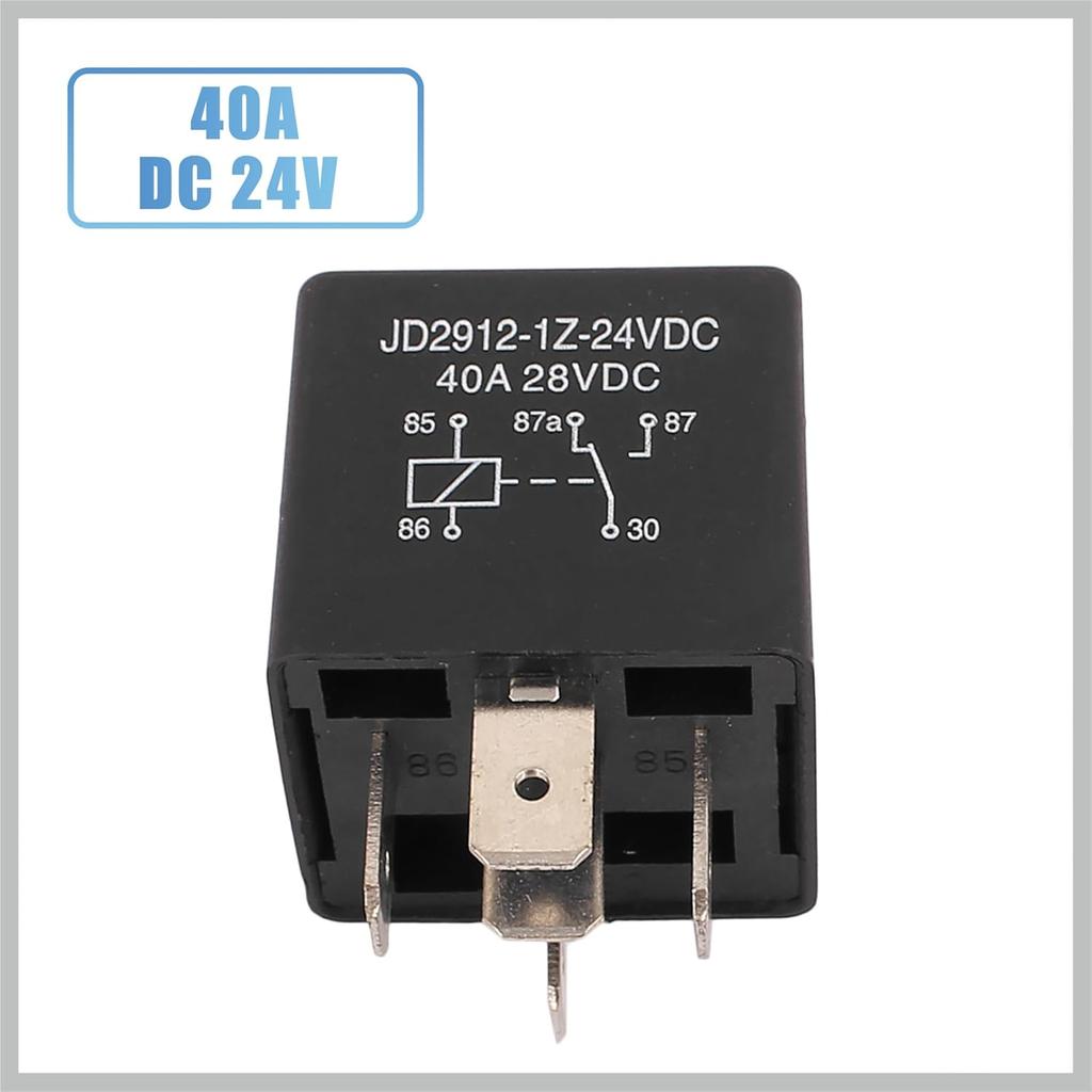 5pcs JD2912-1Z-24VDC 5 Pin 40A 28VDC DC 24V Universal Car Vehicle Motor Fuse Relay Switch Power Replacement Car Parts