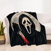 1PC Ghostface Scream Outdoor Flannel Throw Blanket - HD Printed Lightweight Soft Warm All-Season Blanket for Sofa, Bed, Travel, Camping 036