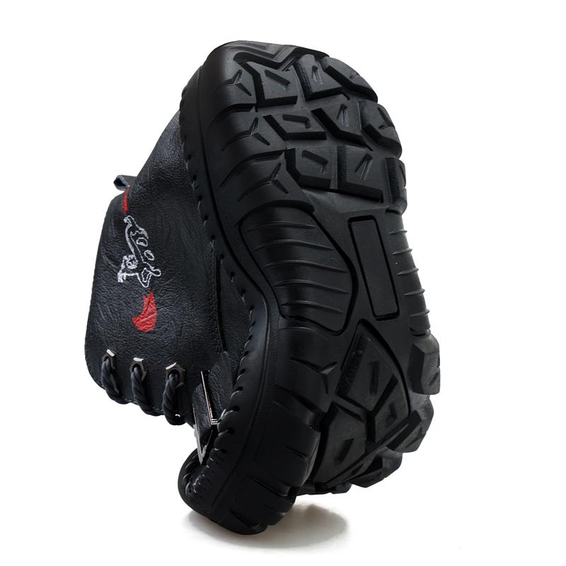 New Men Casual Ankle Boots Boots Comfortable Men Walking Shoes Soft Leather Flat Man Boots Size 38-48 Handmade Genuine L