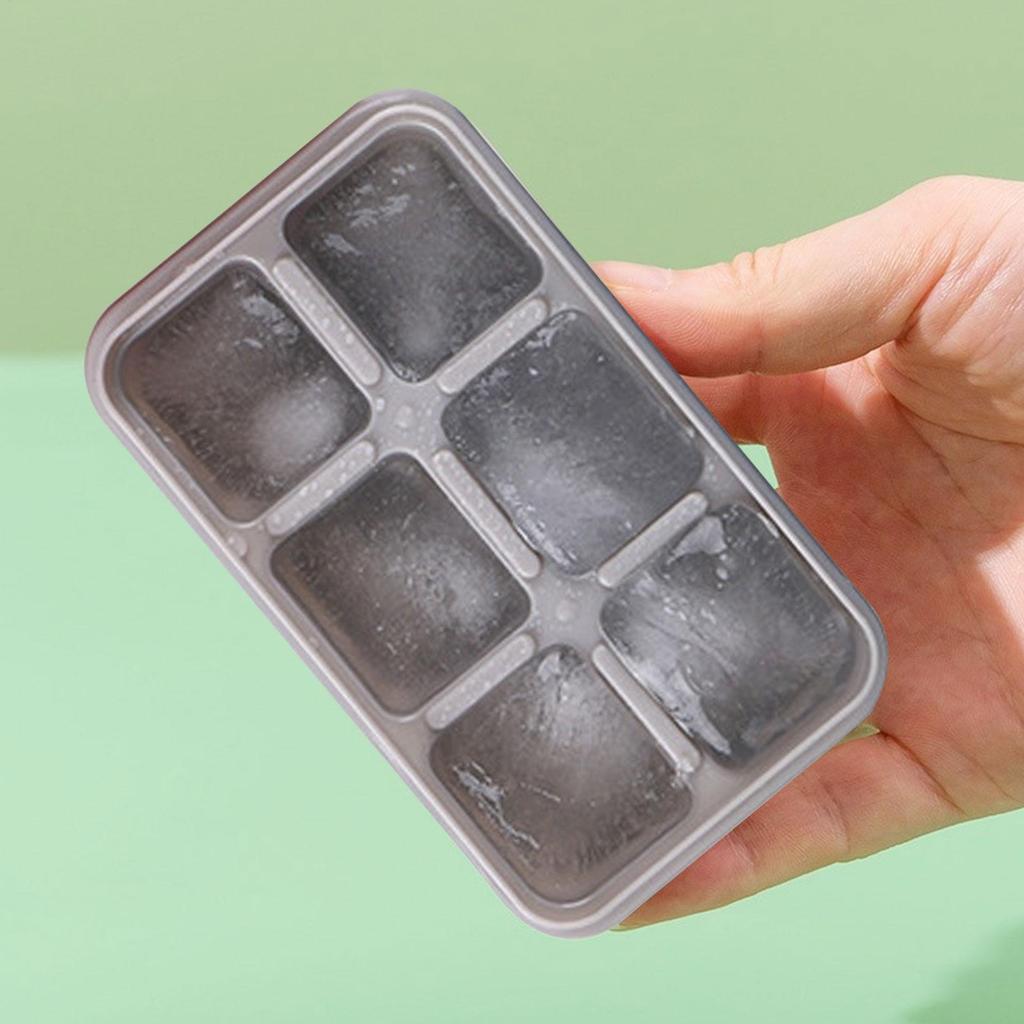 Ice Block Tray Ice Silicone Molds Ice Block Maker Square Ice Tray Large Ice 6 Grid Ice Mold Kitchen Accessories Gadgets