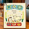 Warm Color Aesthetic Calendar 2027 Sheep Doodle Desk Calendar, Cute Animal Illustration Monthly Record Keeping Book Planner with Vintage Paper,