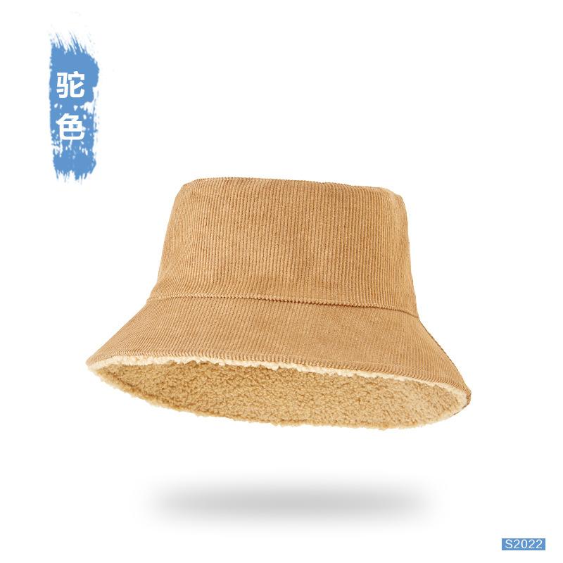 

Bucket hat women s versatile thermal hat men s double-sided corduroy basin hat Adjustable верблюд