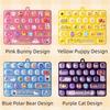 Animal Theme Mechanical Keyboard Clear Key Sounds Candy Color Keycap Keychain  Office Use