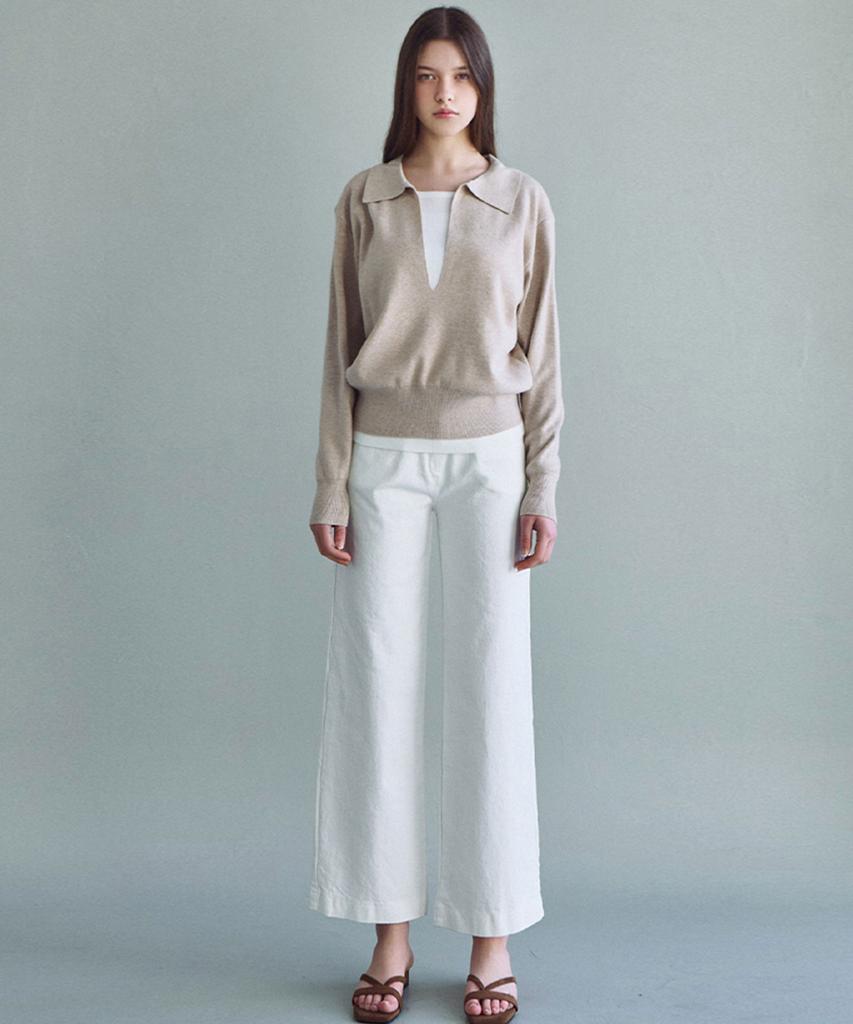 LUSIDA Clean Cut Elastic Waist Pants
