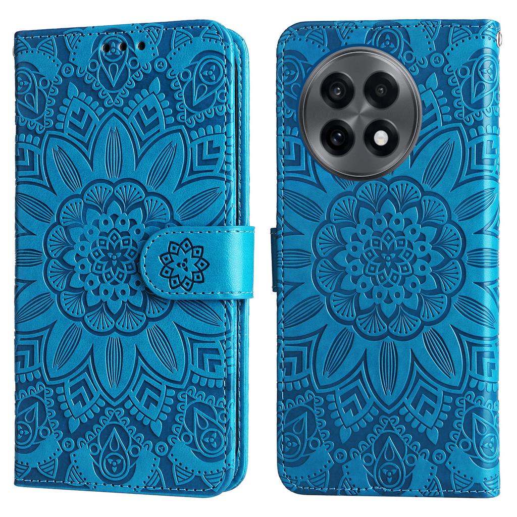 Etui portfelowe dla OnePlus 13R 5G/Ace 5 5G/Ace 5 Pro 5G Skórzane etui na telefon Wytłoczony słonecznik