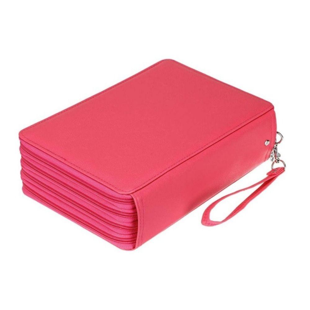 200 Löcher Bunte Bleistifte Aufbewahrungstasche 5 Schichten Tragbar Große Kapazität Etui Halter Schreibwaren PU Leder Schüler Federmäppchen