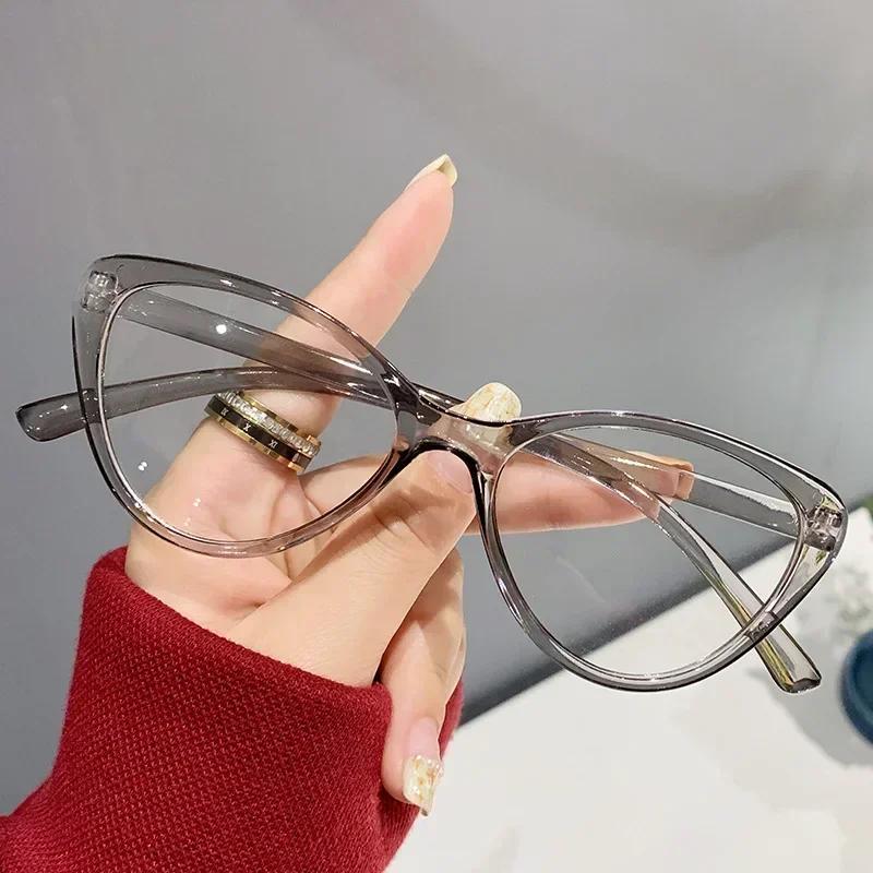Vintage Cat Eye Frame Myopia Glasses Unisex Classic Transparent Near Sight Eyewear Luxury Brand Minus Diopter Eyeglasses