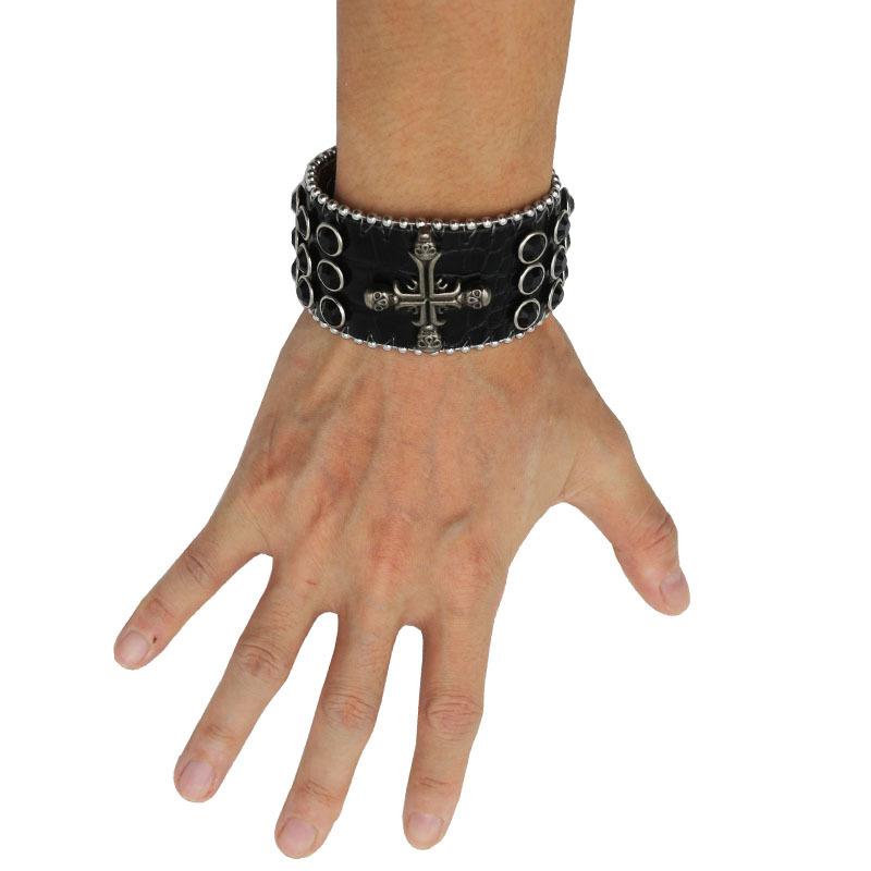 Hochwertiges Luxus-Strassarmband Schmuck Modisches Design Diamant PU-Leder Handschmuck