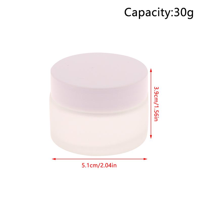 5/10/15/20/30/50/100G Frosted Glass Refillable Ointment Bottles Empty Cosmetic Jar Pot Eye Shadow Face Cream Container