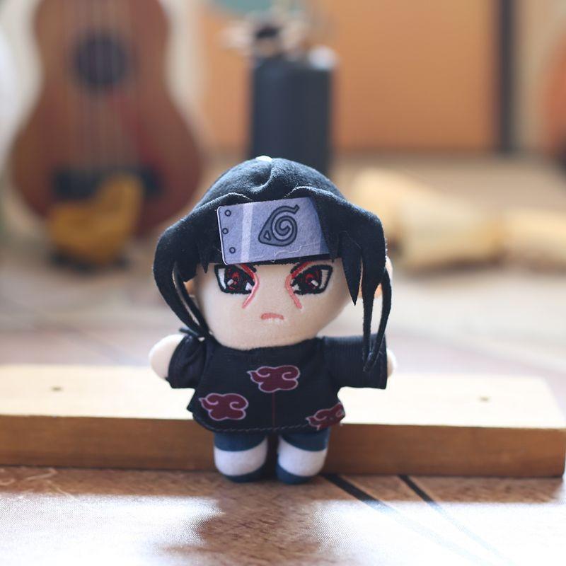 Plush Naruto Short Stuffed Doll Keychain Sasuke Kakashi Character For Fans Decor