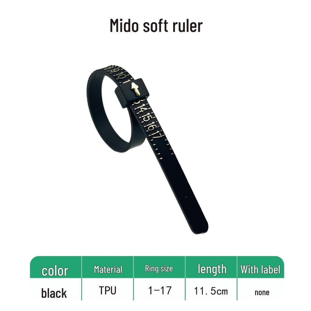 Adjustable US/UK Ring Size Measuring Tool: PU Ring Sizer & Ruler Tape