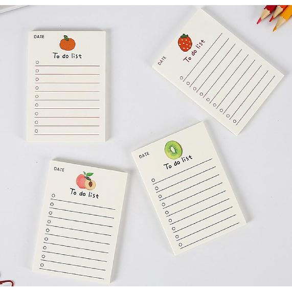 8 pack Cute Patter to Do List Notepads, to Do List Note pad, Cute Fruit Pattern to Do List Planner, to Do List Memo Stationery for Home Office