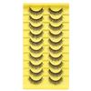 10 Pairs 3D Stereo Multi-layer Natural Curl Dense Cross Black False Eyelashes