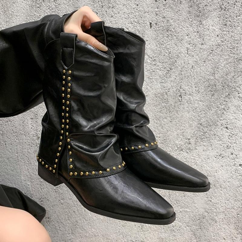 Fashion Ankle Boots Women Heeled Shoes Elegant Winter New 2025 Designer Chunky Fashion Boots Party Brand Chelsea Woman Dress Pumps Botas
