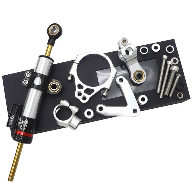For Ducati SUPERBIKE 848 2008-2012 1098 2007-2009 1198 2009-2011 CNC Steering Damper Stabilizer Bracket Set Saftety Accessories