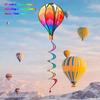 3Pcs 55" Hot Air Balloons Wind Windsocks Spiral Windmill Garden Yard Decor