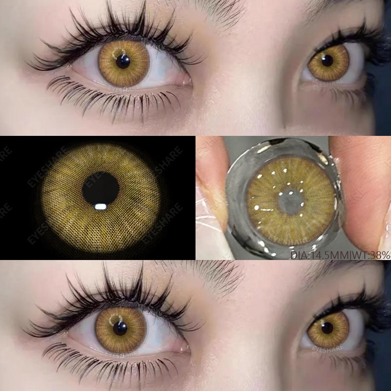 

EYESHARE Натуральные контактные цветные линзы для глаз 1 пара многоцветных линз Мягкие ежегодные модные голубые глазные линзы для учеников Красота макияжа