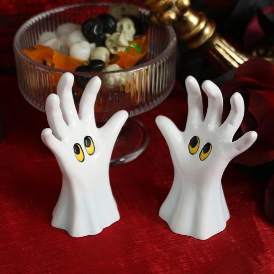 1 Pair Hand Ghost Statues Gothic Desktop Spooky Hand Figurines Resin Ornaments Home for Halloween