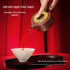Zhu Bingren Copper Zisha Mid-Autumn Tea Set