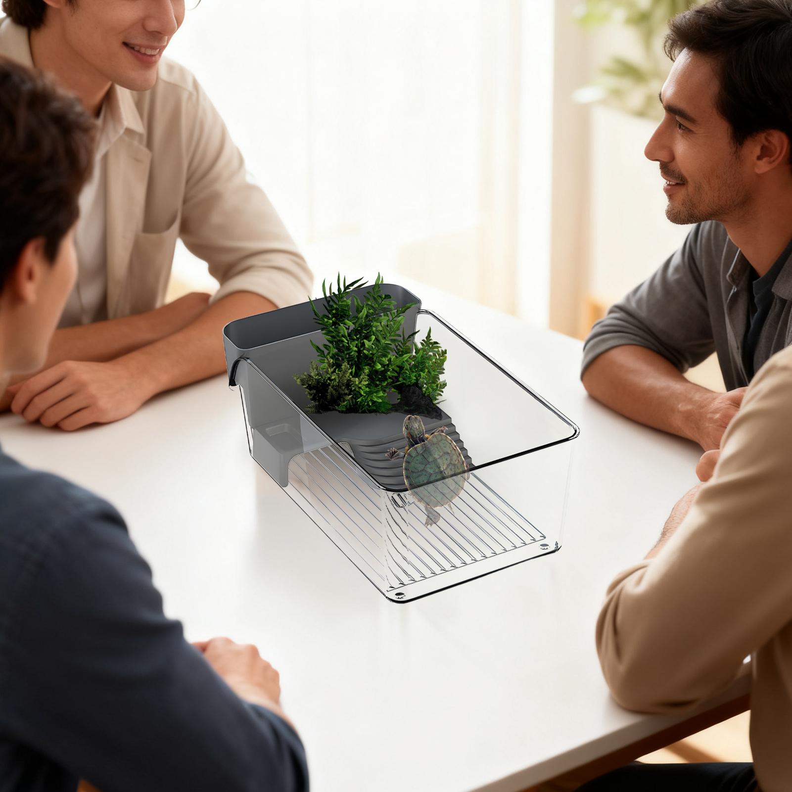 Аквариум для водных черепах, многофункциональные зоны, аквариум для коробчатых черепах, для обучения, уход за питомцами, детеныши черепах, раки, крабы, амфибии CN