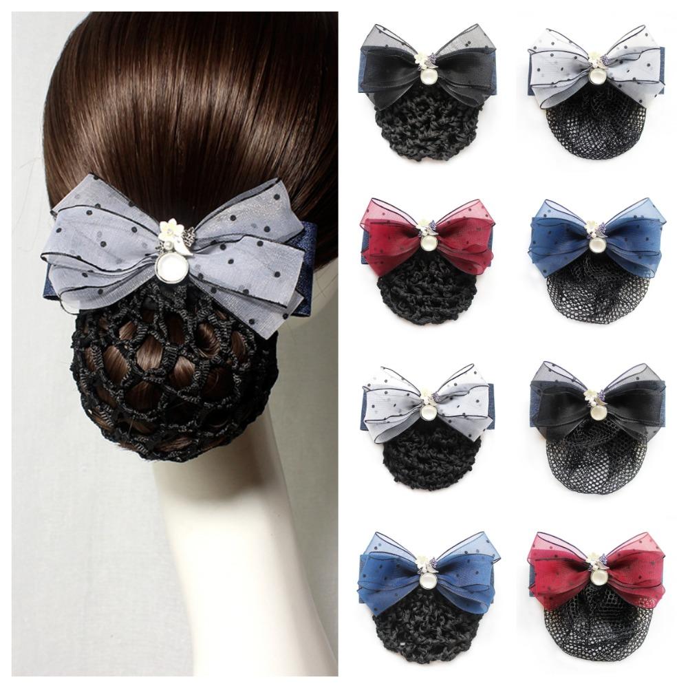 

Набор резинок для укладки волос Корейский пучок Снуд Атласная заколка Заколки для волос Чехол Сетка для отеля Red-Thick