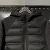 Trendy Men's Winter Cotton Jacket with Wheat Ear Patchwork Design