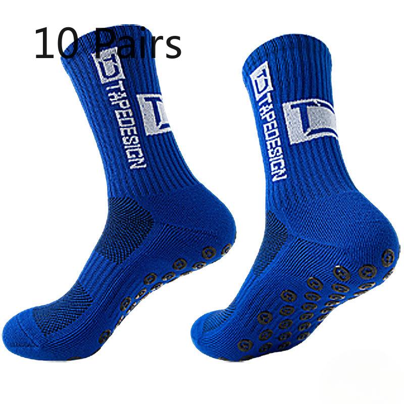 10 Pairs of Male Spring and Autumn Glue Non Skid Shock Towel Bottom Sports Basketball Football Socks