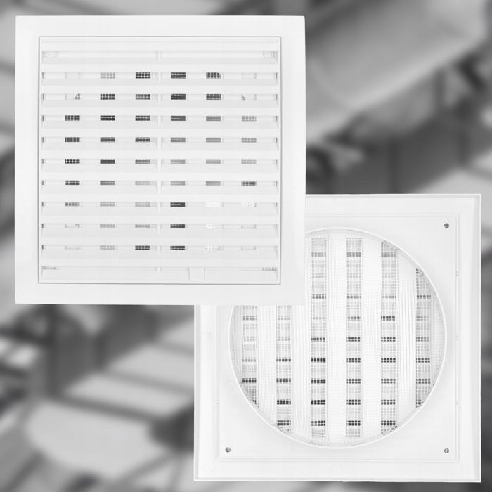 Grille d'aération - kotarbau - 200 x 200 mm - plastique - fermable - résistante à l'humidité