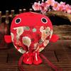 Red Color Bag Gold Fish Shape Handbag Cartoon Animal Festive Sugar Bag  New Year