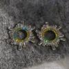 Silver Needle Niche Fashion Rhinestone Geometric Stud Earrings: Light Luxury, High-End Feel, Exaggerated Design for Women.