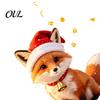 Creative Winter Theme Window Art Christmas Cute Fox Static Clings, Santa Hat Snowflake Gift Tree Easy Install Glass Decals Decals, Self-Adhesive