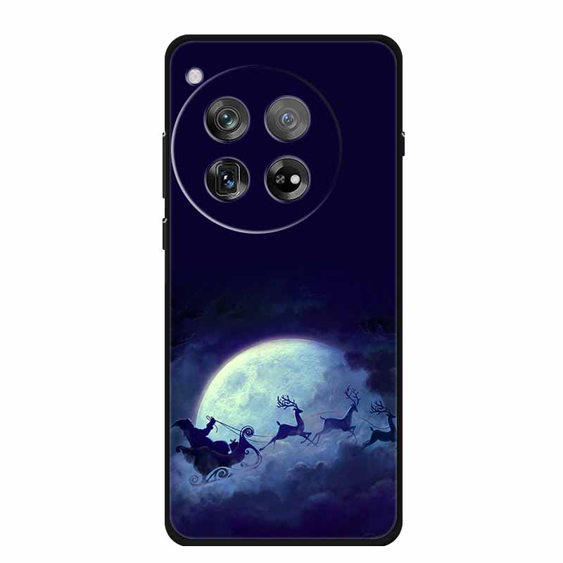 Christmas Phone Cases For Oneplus 12 12R 13 Case Black TPU Silicone For OnePlus 13 5G TPU Protective Soft Cover 1+12 1+12R 1+13