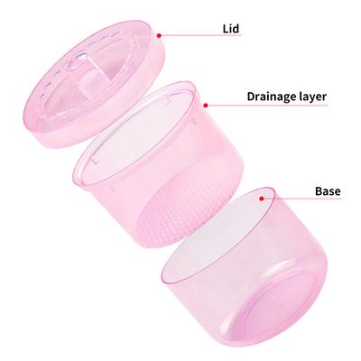 Nail Art Polishing Head Disinfection Box Double Filtration Cleaning Box Manicure Storage Box Nail Brush Cleaning Container