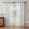 Simple Modern Jacquard Leaf Window Screen Living Room Bedroom Balcony Hollow Transparent Curtain