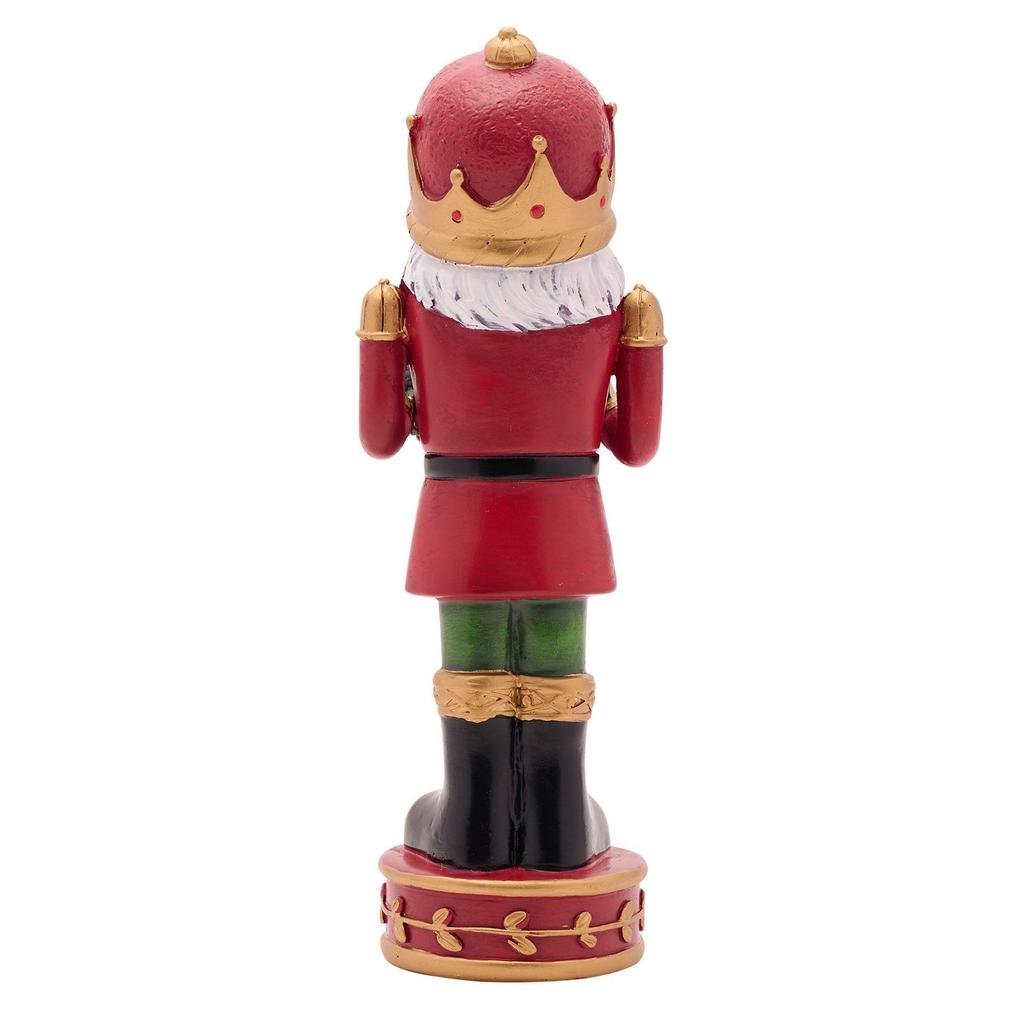 Santa Nutcracker With Wreath 29cm