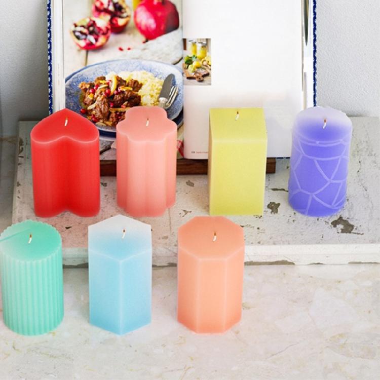 8Pcs Geometric Cylinder Candle Molds Professional Silicone Molds Easy Demolding for Handmade Candle Soap and Resin Art