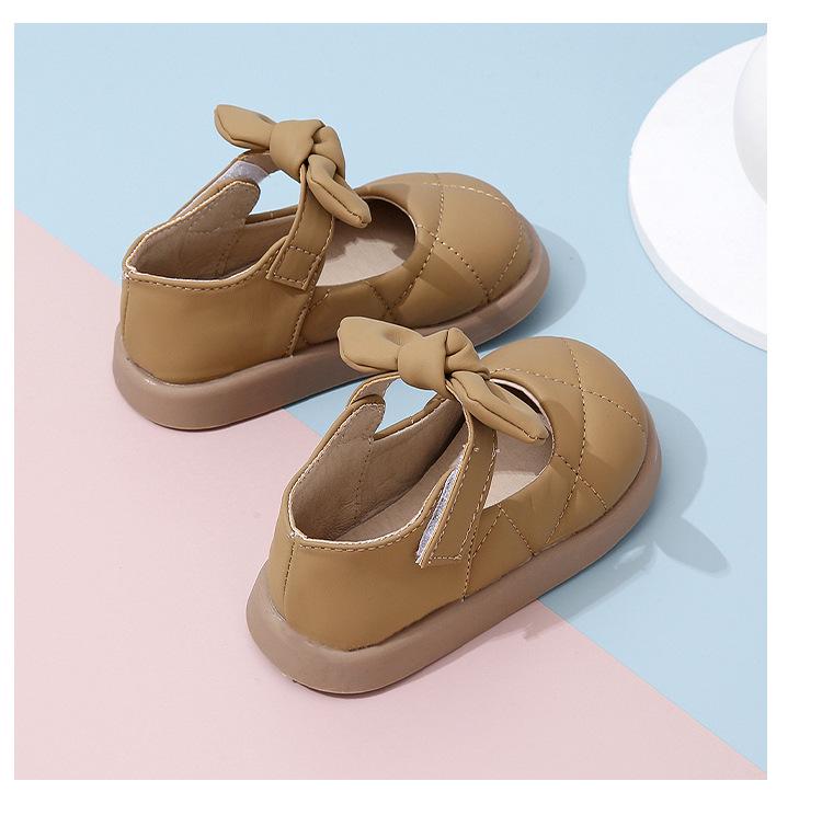 Princess Style Girls' Leather Shoes for 1-3 Year Olds, Breathable and Fashionable Children's Footwear