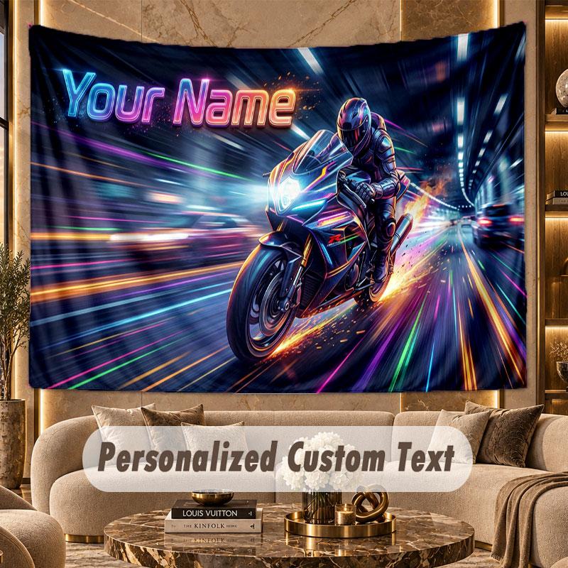 Neon Colorful (28) Theme Personalized Tapestry Custom Name Text Wall Hanging Tapestry Home Background Decoration