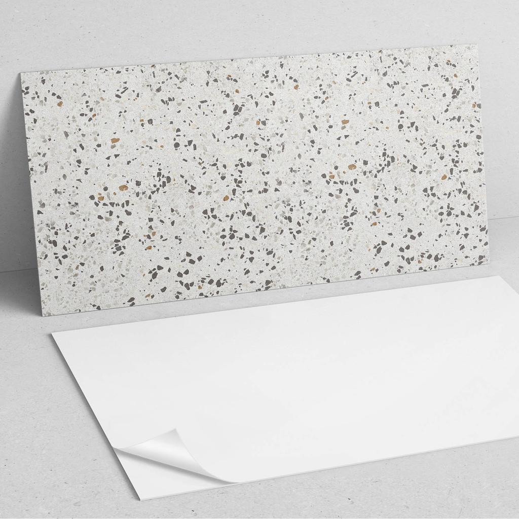 Panel Winylowy Z Wzorem Do Salonu Samoprzylepny 100X50 Cm Wzór Z Drobnymi Kamieniami
