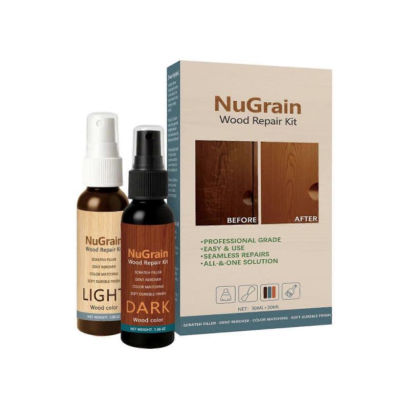 NuGrain Wood Repair Kit, Easy-Fix Wood Furniture Repair, Professional Wood Floor Scratch Repair - Restores Wood Scratch, Covers Nicks, Marks